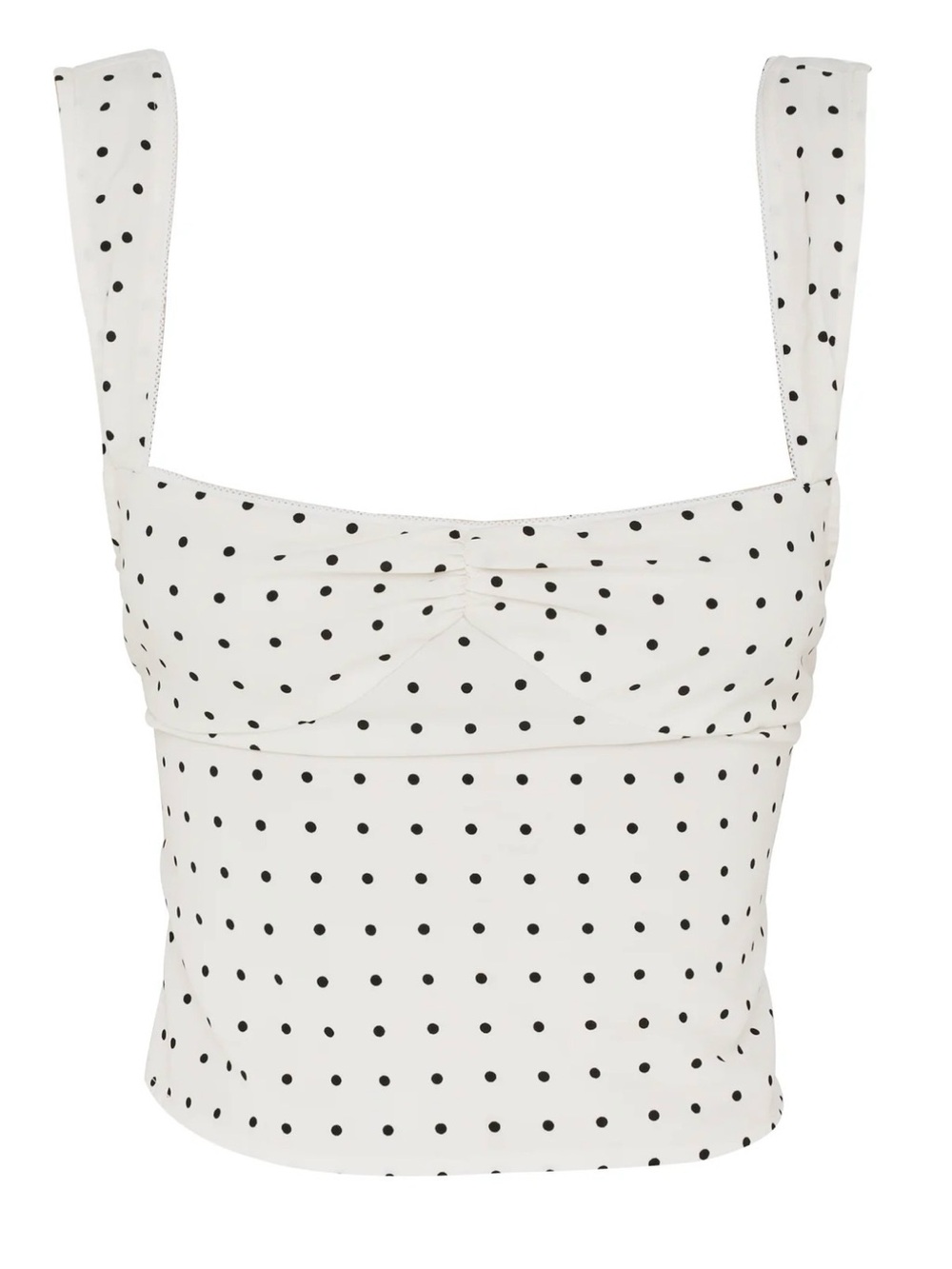 NWT Sasha Therese LOTTIE TOP WHITE POLKADOT Size Medium - Picture 2 of 10